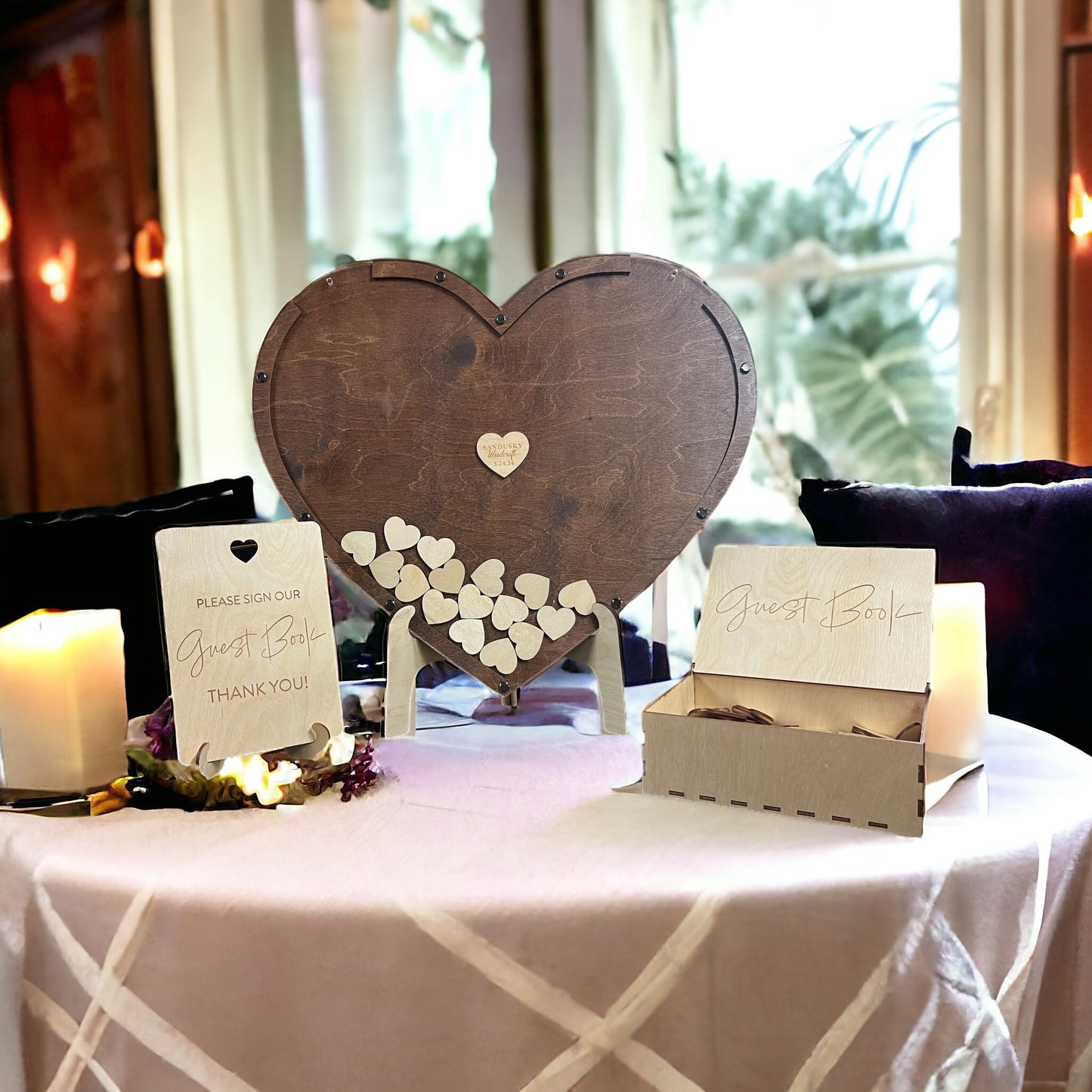 Heart Shaped Wedding Guest Book Alternative