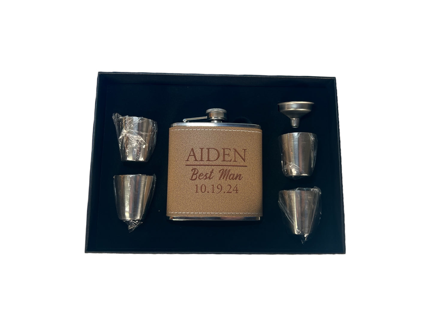 Personalized Flask Leatherette
