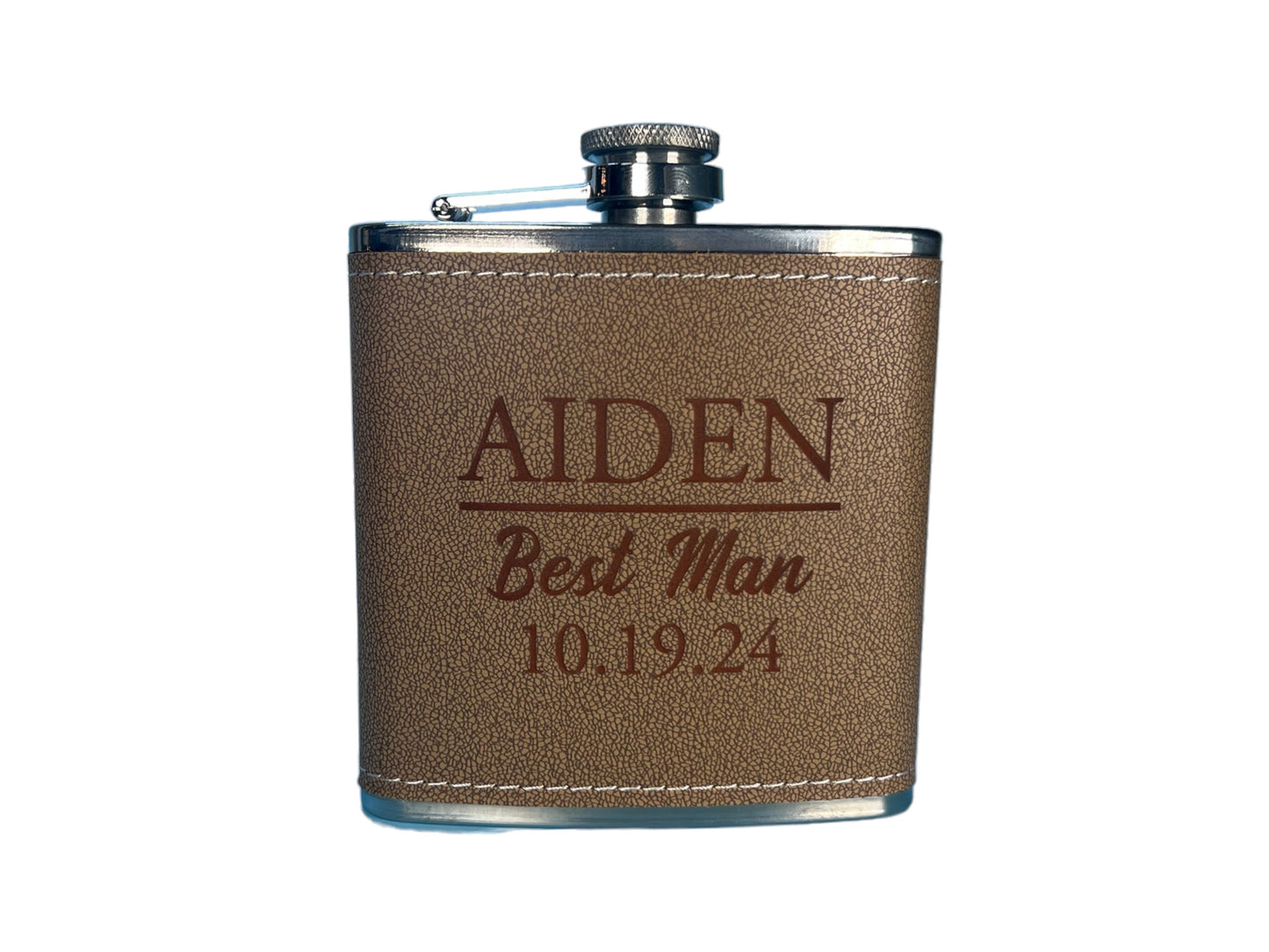 Personalized Flask Leatherette
