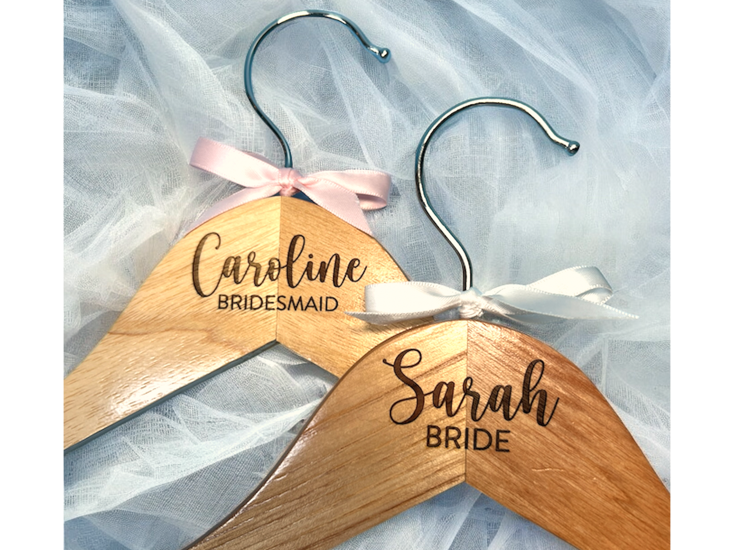 Engraved Hangers for Brides and Bridesmaids Maid of Honor or Mother of the Bride