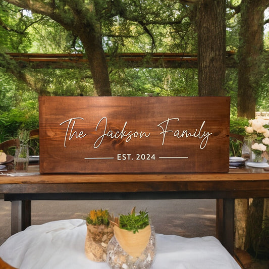 Family Name Sign | Wedding or Anniversary Gift