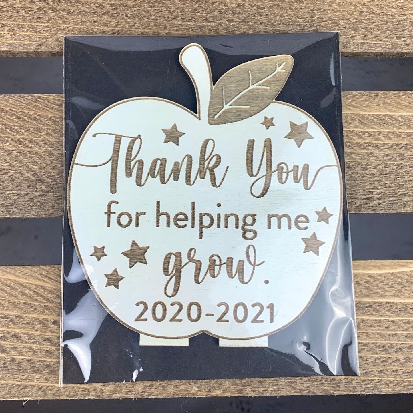 Teacher Appreciation Gift Desk Apple/Thank you for helping me grow/Teacher Gift /Teacher Tutor Mentor Gift