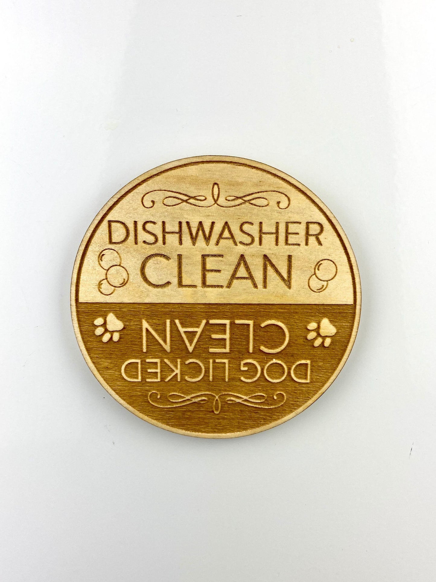 Dirty/Clean Dishwasher Magnets | Funny Dog Decor | Dog Licked Them Clean