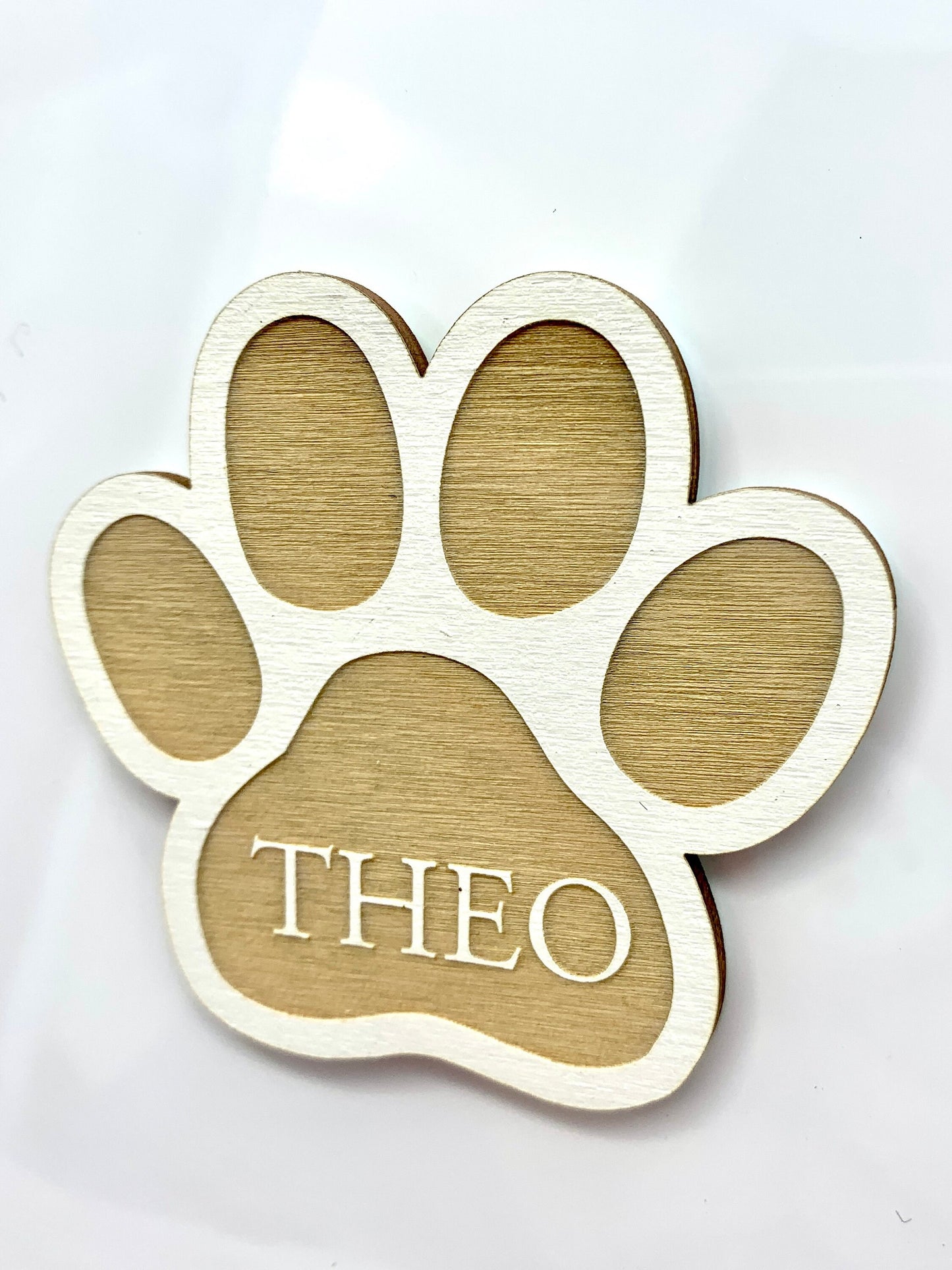 Dog Magnet | Custom Pet Name Magnet | Paw Print Shape | Gift for Animal Lovers | Fur Babies