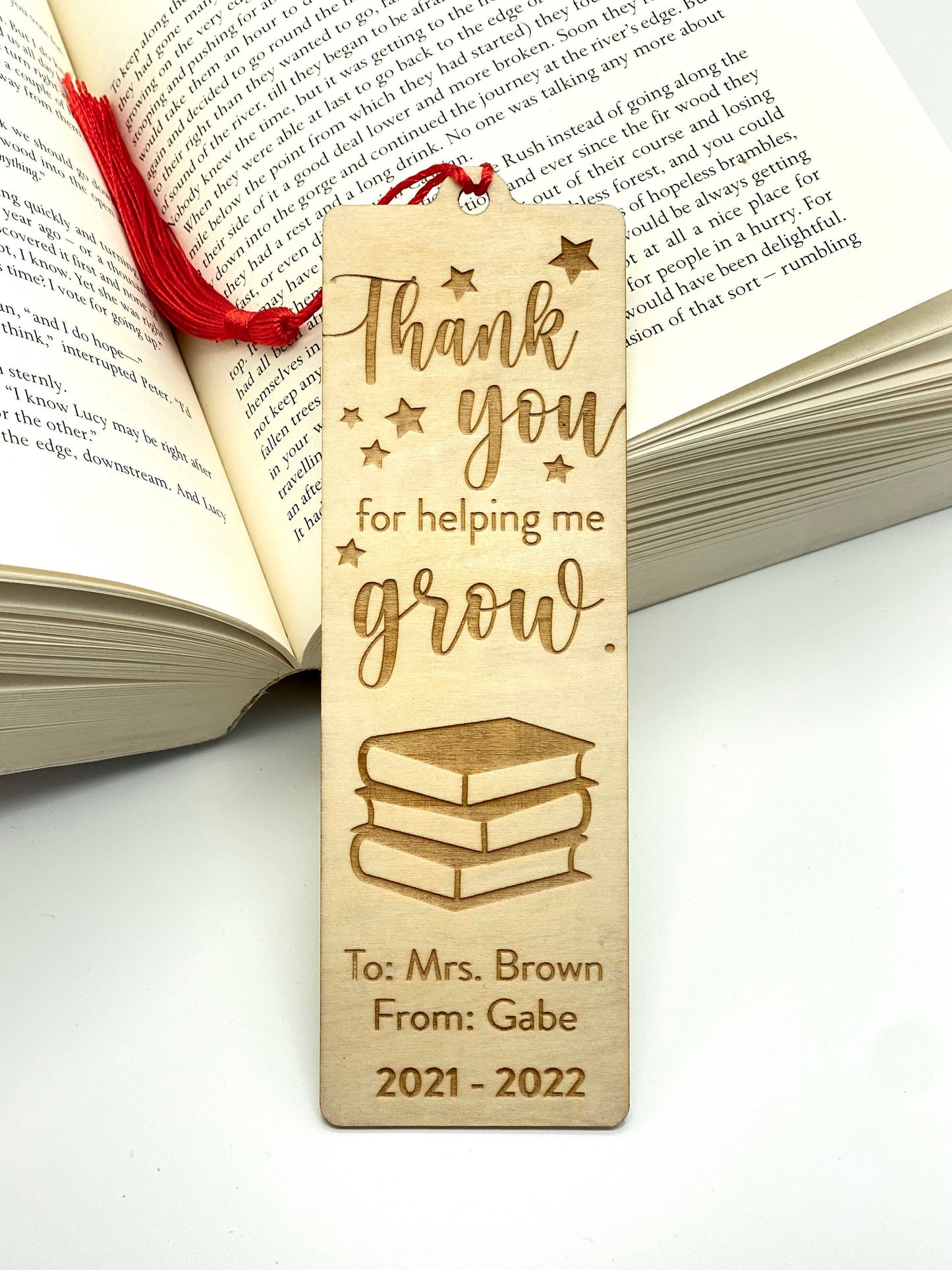 Teacher Gift Bookmark | Teacher Appreciation | Thank you for Helping Me Grow | Teacher Gifts