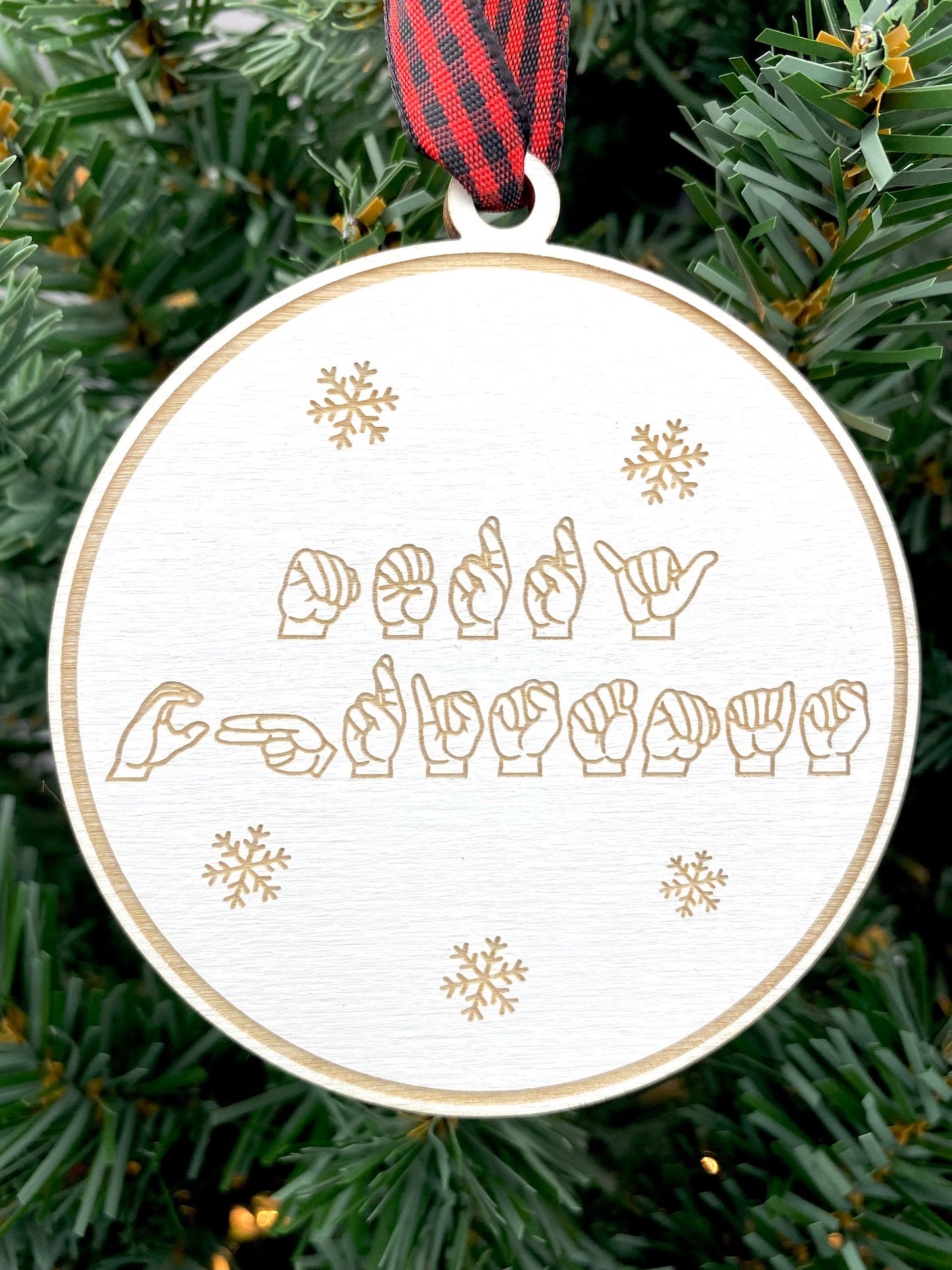 ASL Merry Christmas Ornament | Sign Language Ornament | ASL Ornament | 2023 Ornament