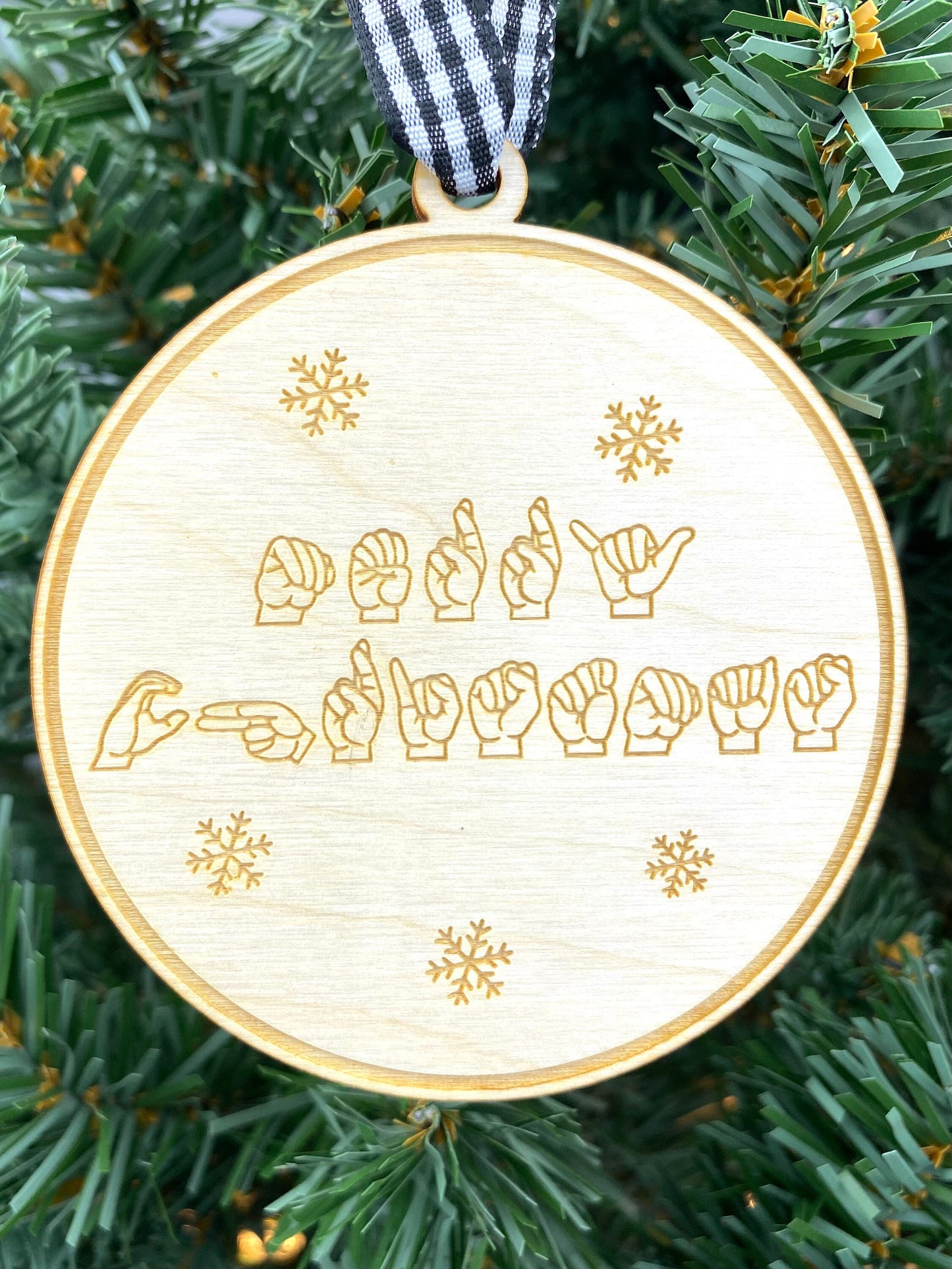 ASL Merry Christmas Ornament | Sign Language Ornament | ASL Ornament | 2023 Ornament