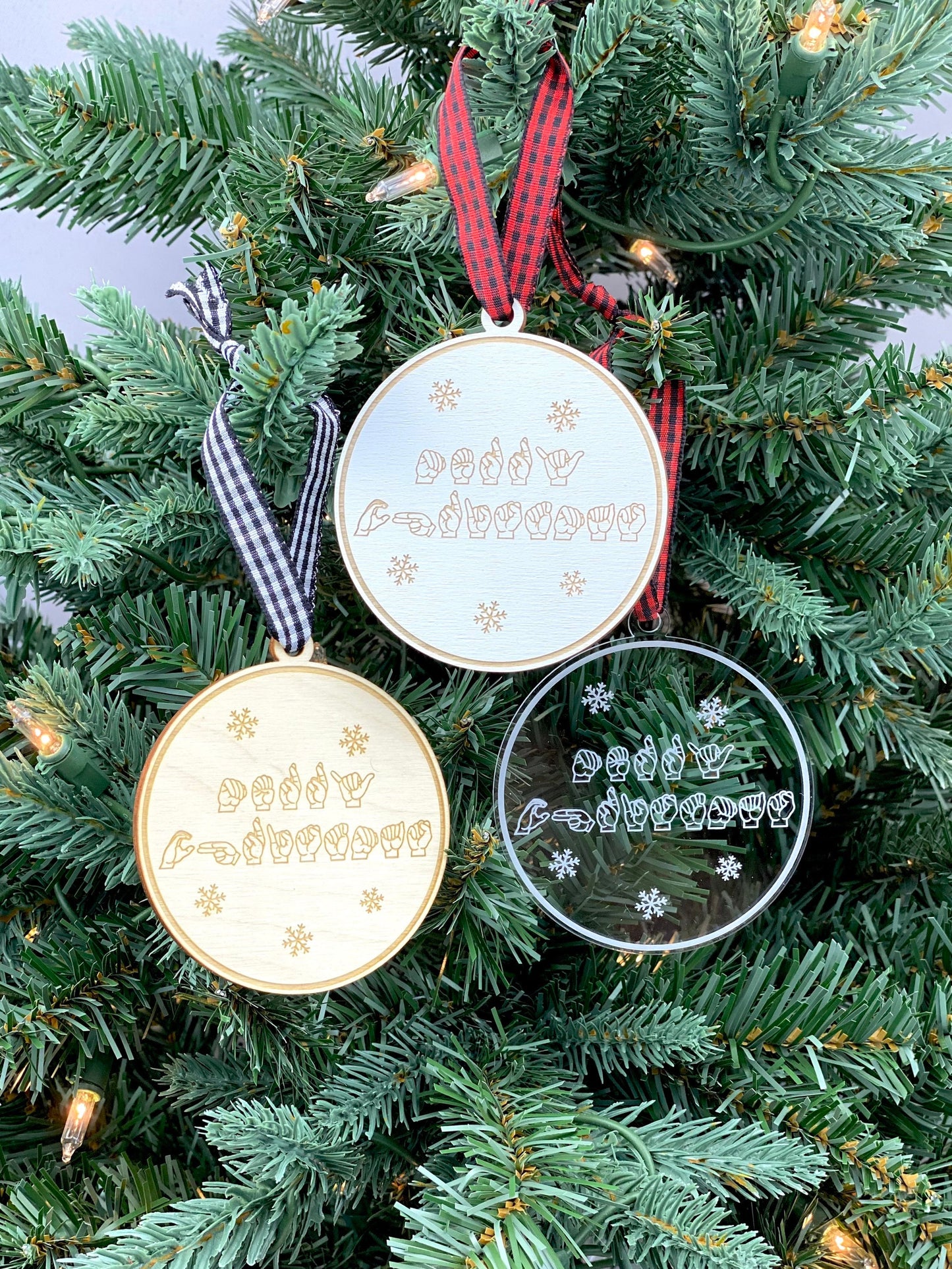ASL Merry Christmas Ornament | Sign Language Ornament | ASL Ornament | 2023 Ornament
