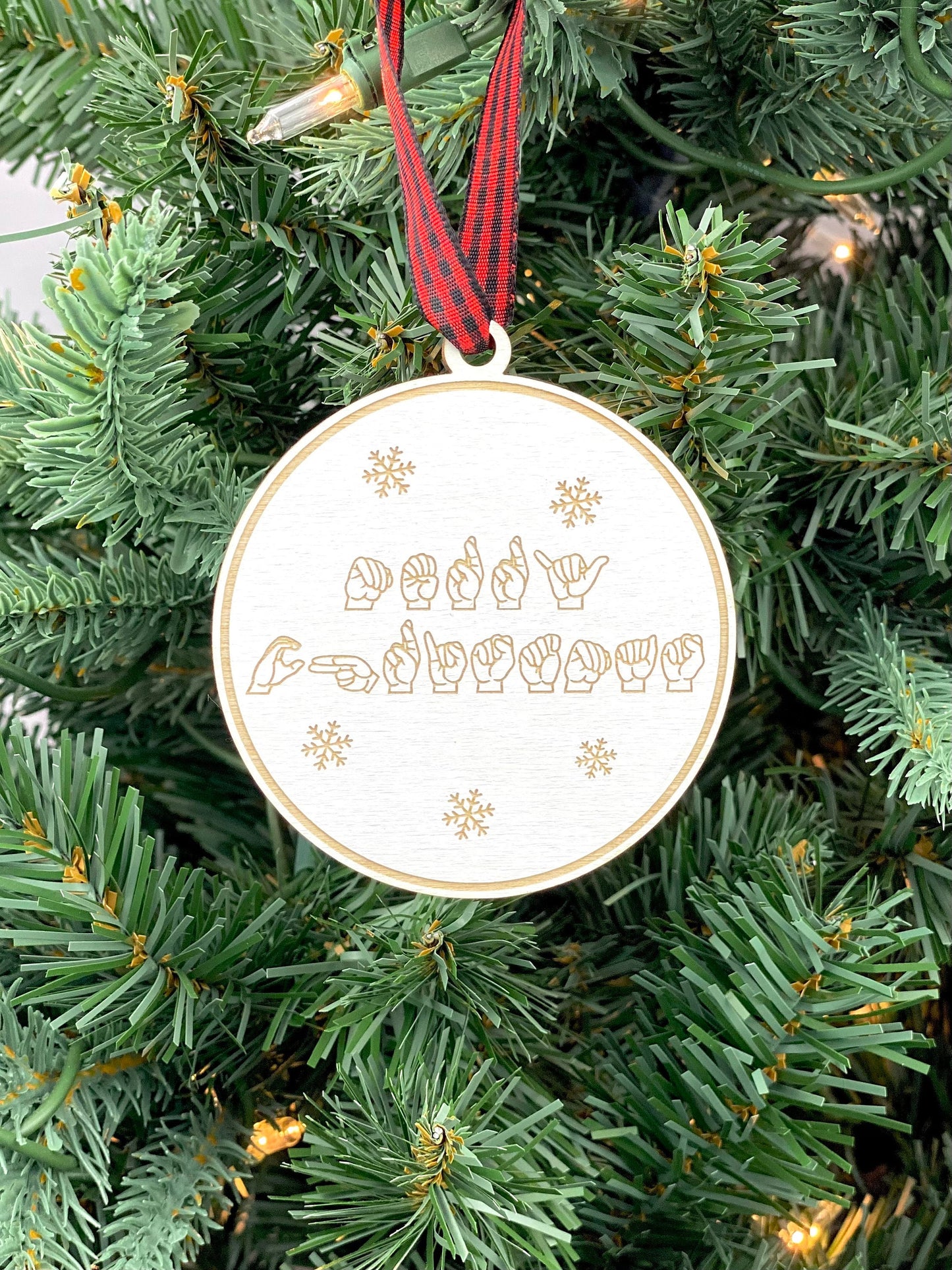 ASL Merry Christmas Ornament | Sign Language Ornament | ASL Ornament | 2023 Ornament