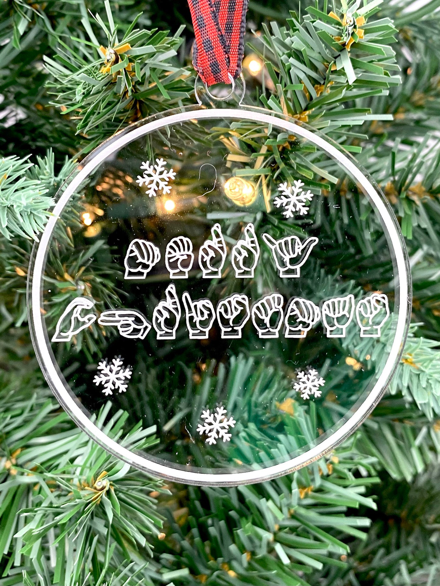 ASL Merry Christmas Ornament | Sign Language Ornament | ASL Ornament | 2023 Ornament