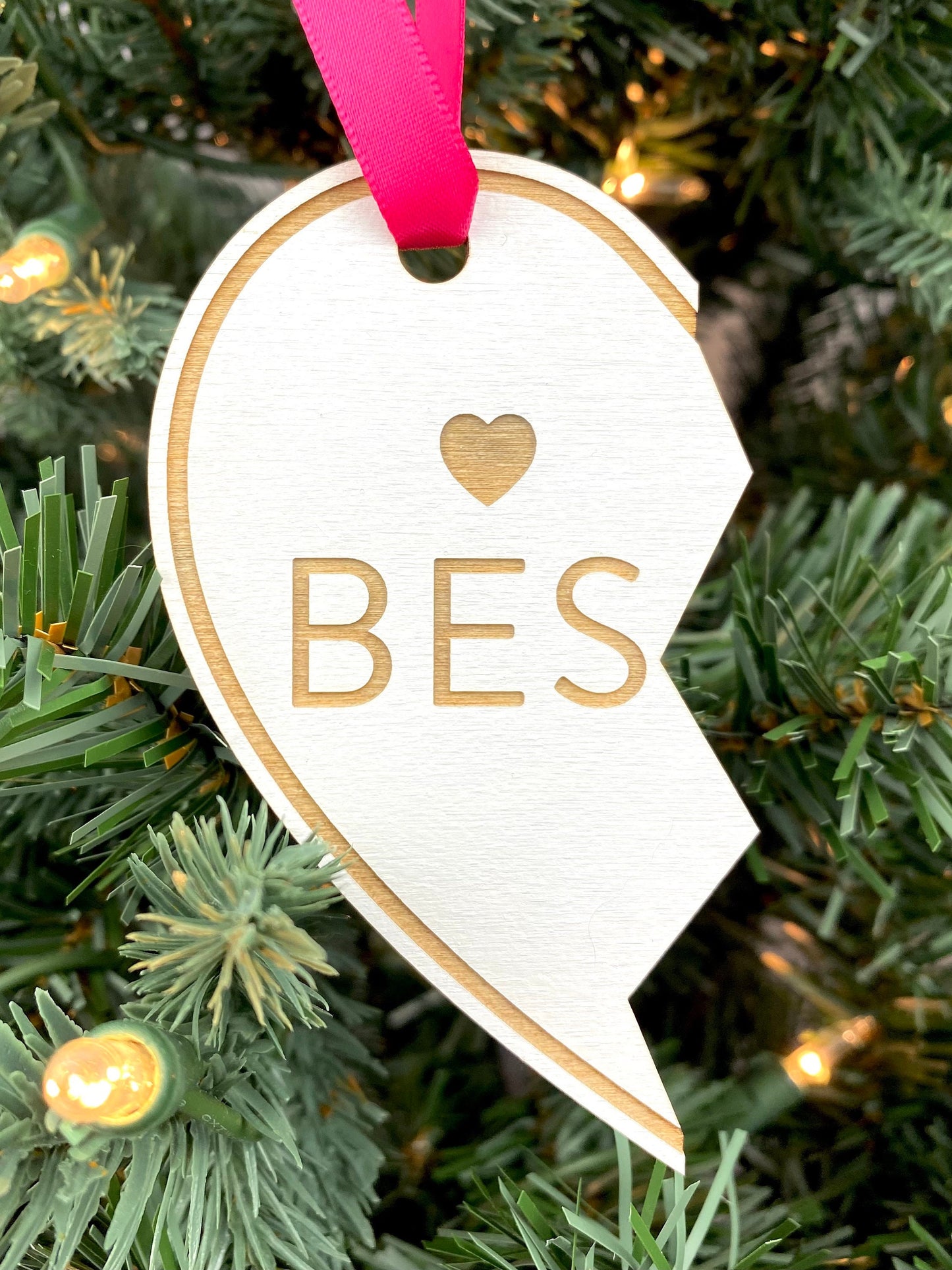 Besties Heart Ornament | Best Friends Ornament | 90s Themed Ornament | 2023 Ornament