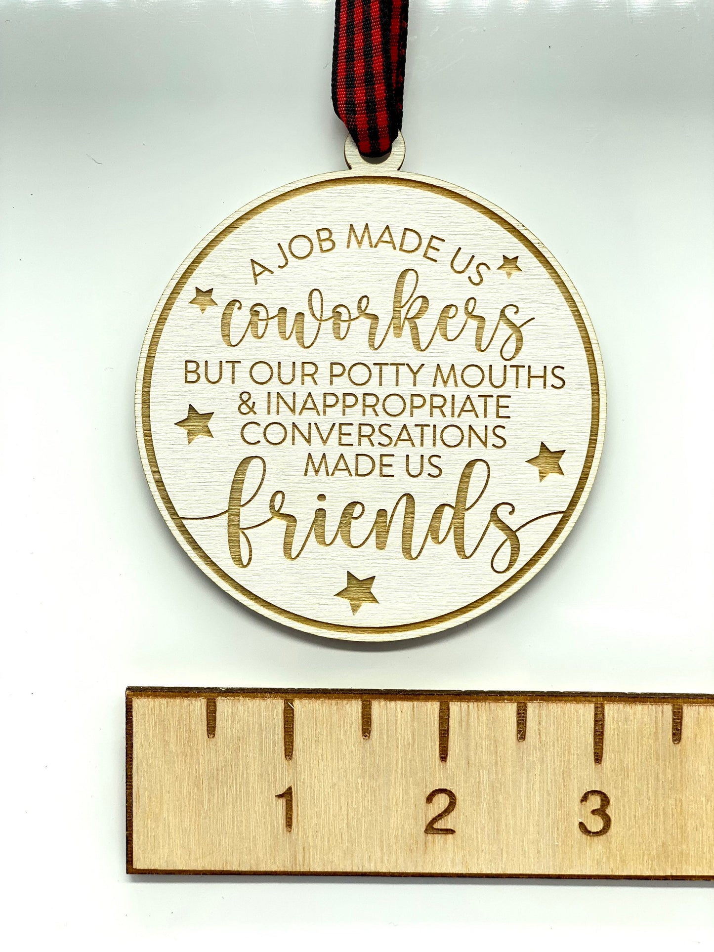 A Job Made Us Coworkers Ornament | Funny Work Ornament |