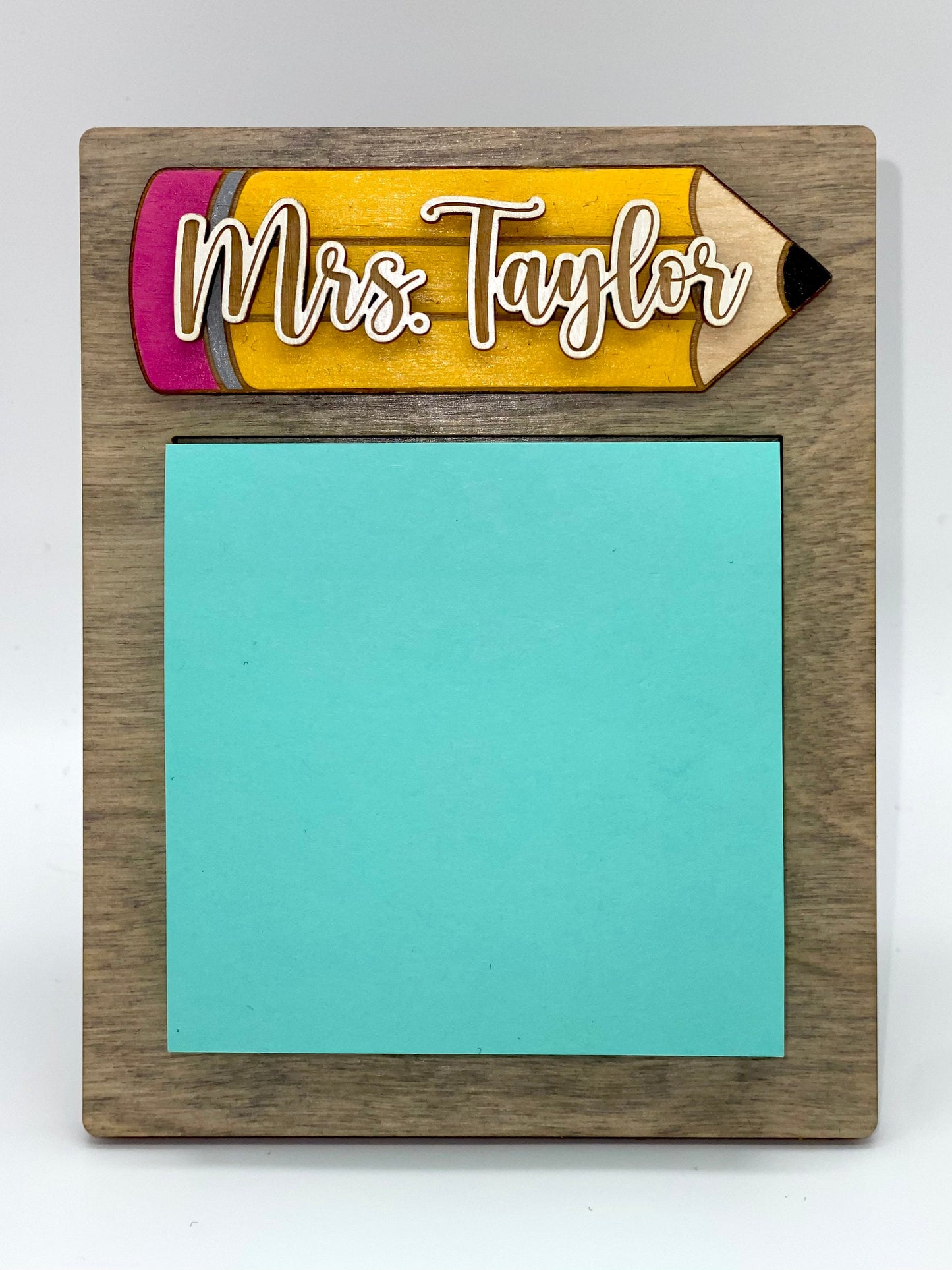 Teacher Sticky Note Pad Holder Gift | Personalized Teacher Gift