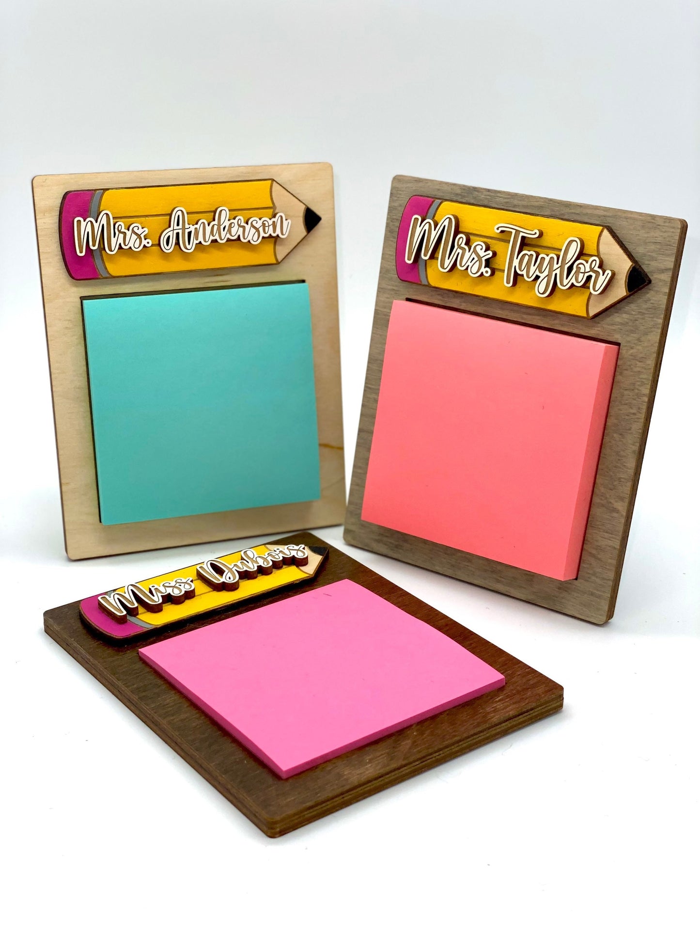 Teacher Sticky Note Pad Holder Gift | Personalized Teacher Gift