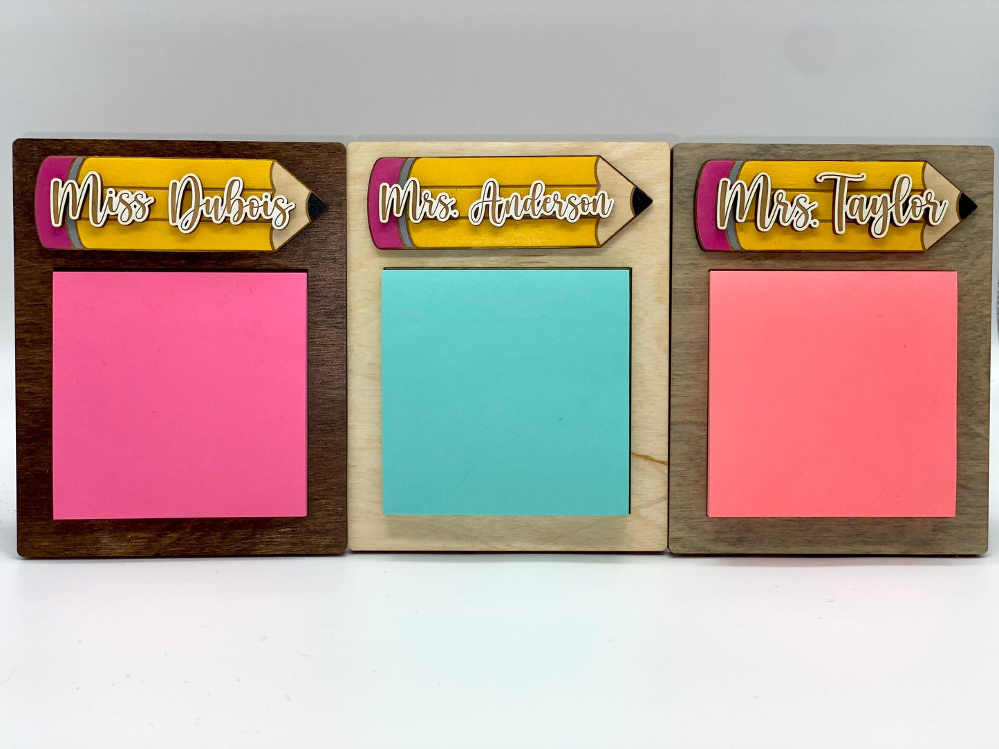 Teacher Sticky Note Pad Holder Gift | Personalized Teacher Gift