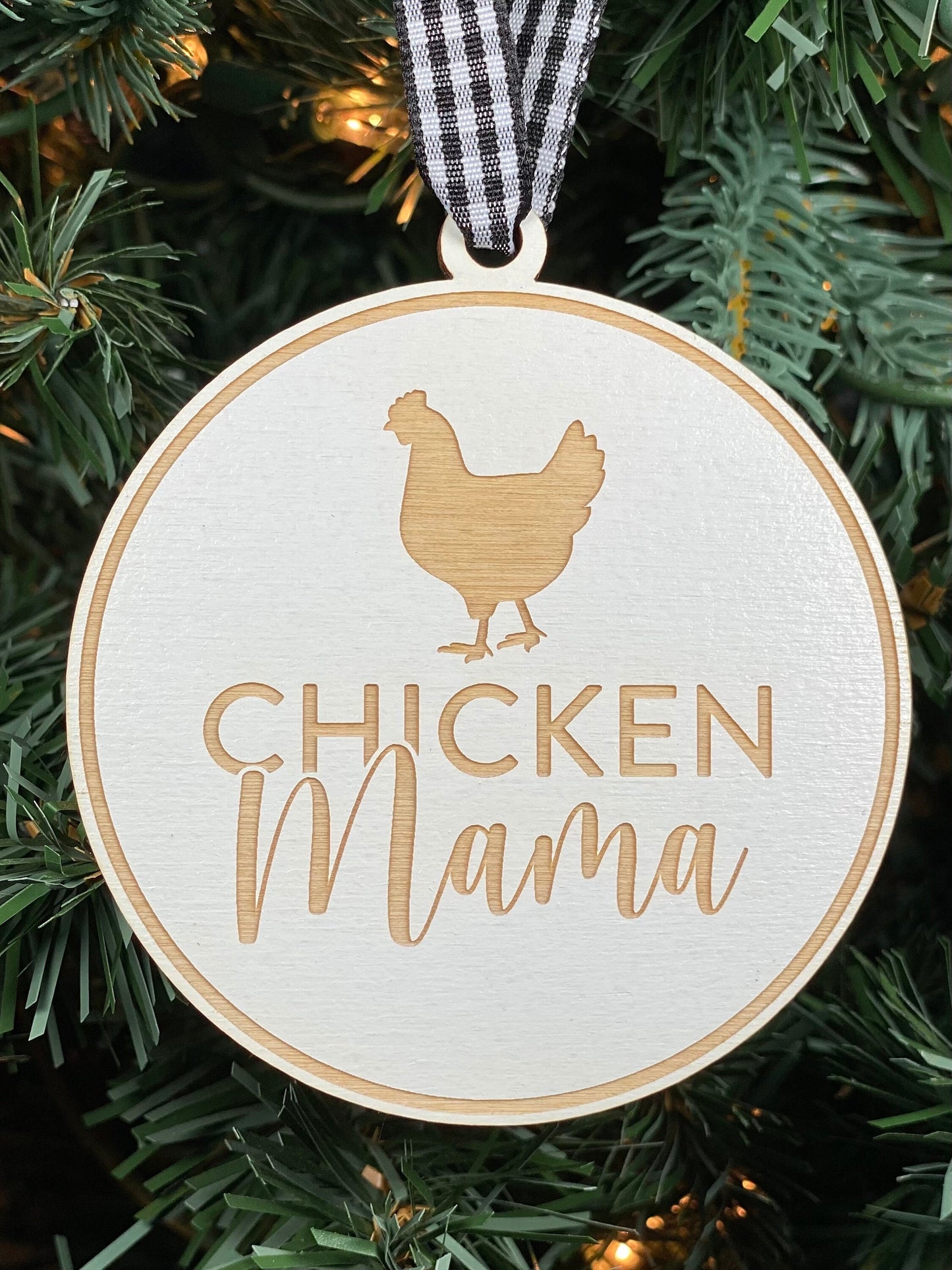 Chicken Mama Ornament | Chicken Ornament | Chicken Coop Ornament | 2024 Ornament | Farm Ornament