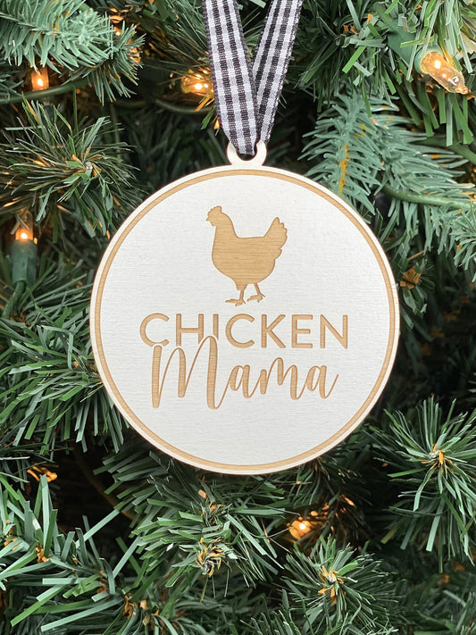 Chicken Mama Ornament | Chicken Ornament | Chicken Coop Ornament | 2024 Ornament | Farm Ornament