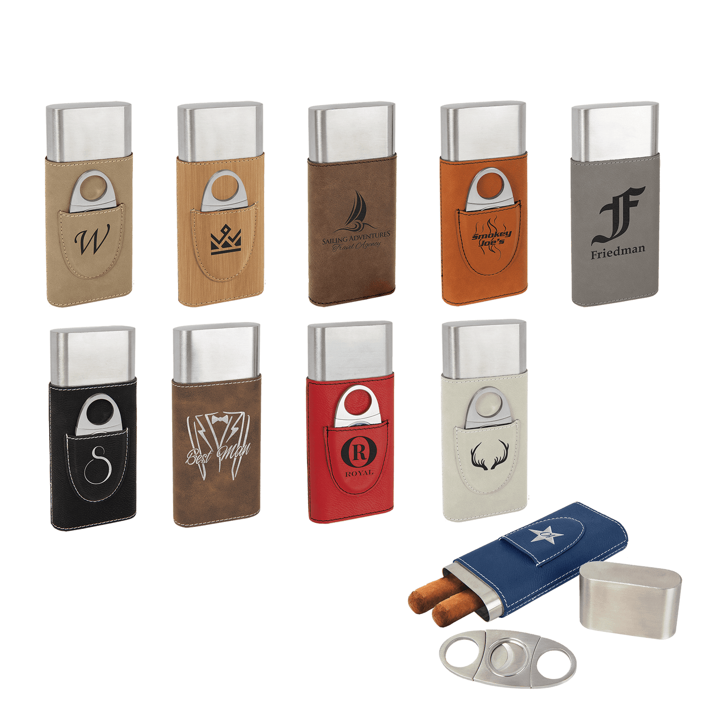 Cigar Holder and Cigar Cutter Groomsman Gift | Gifts for Groomsmen and Wedding Party