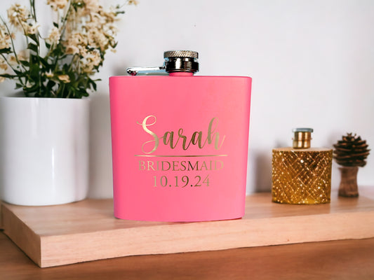 Personalized Flask Powder Coated