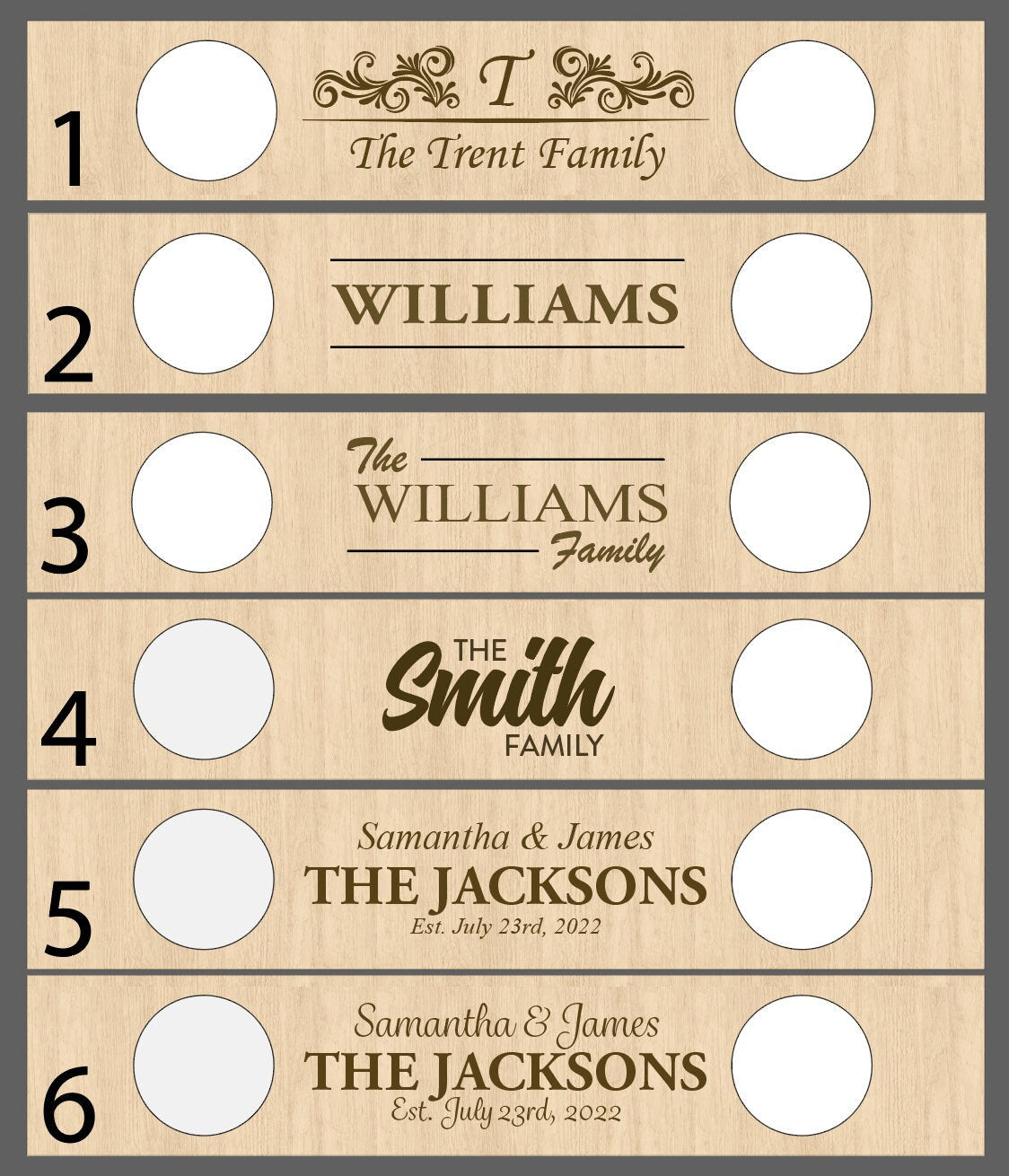 Custom Cornhole Boards | Wedding Cornhole Boards | Family Name Boards with Cupholder and Scoreboard