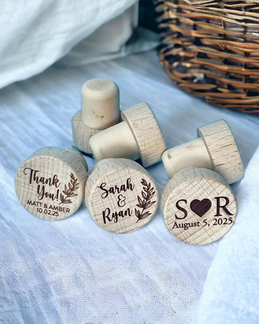 Custom Wine Cork Stopper | Wedding Favors
