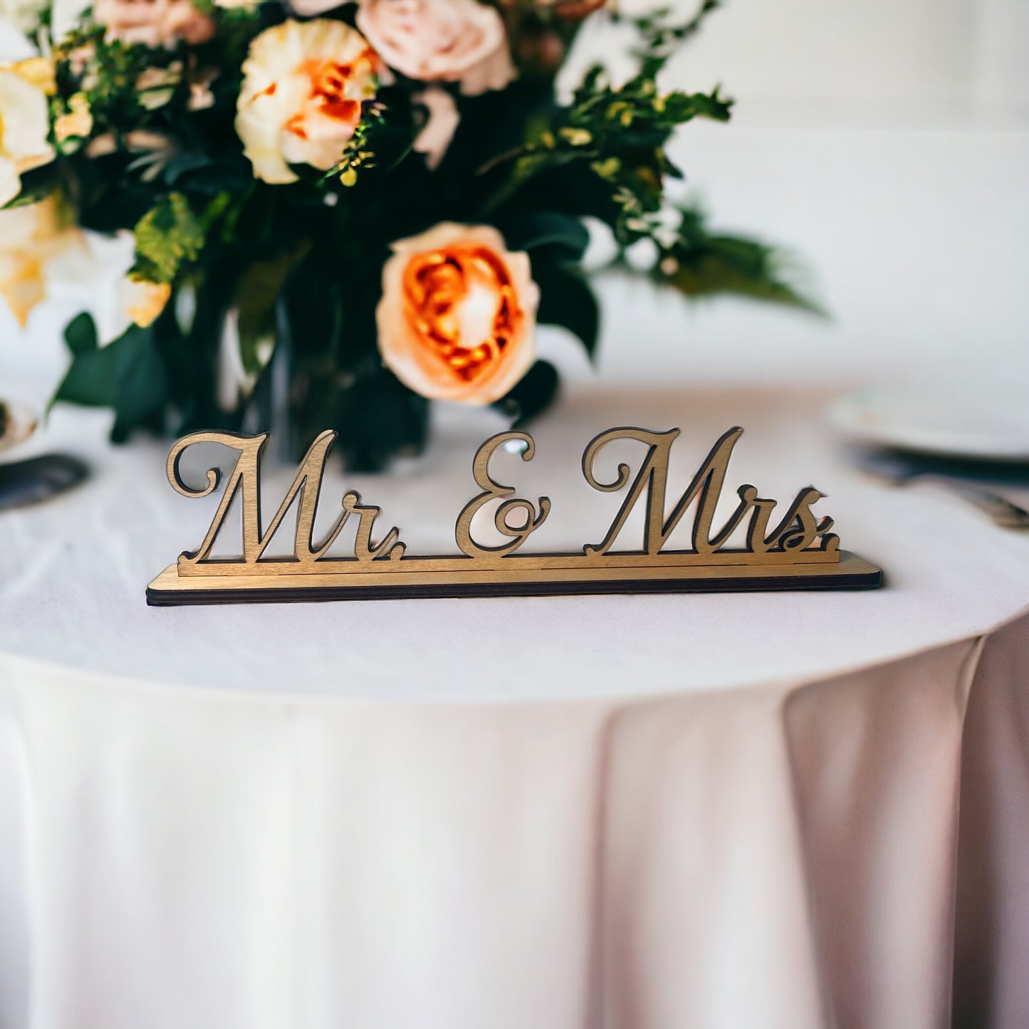 Mr. & Mrs. Sign for Wedding Reception or Bridal Shower