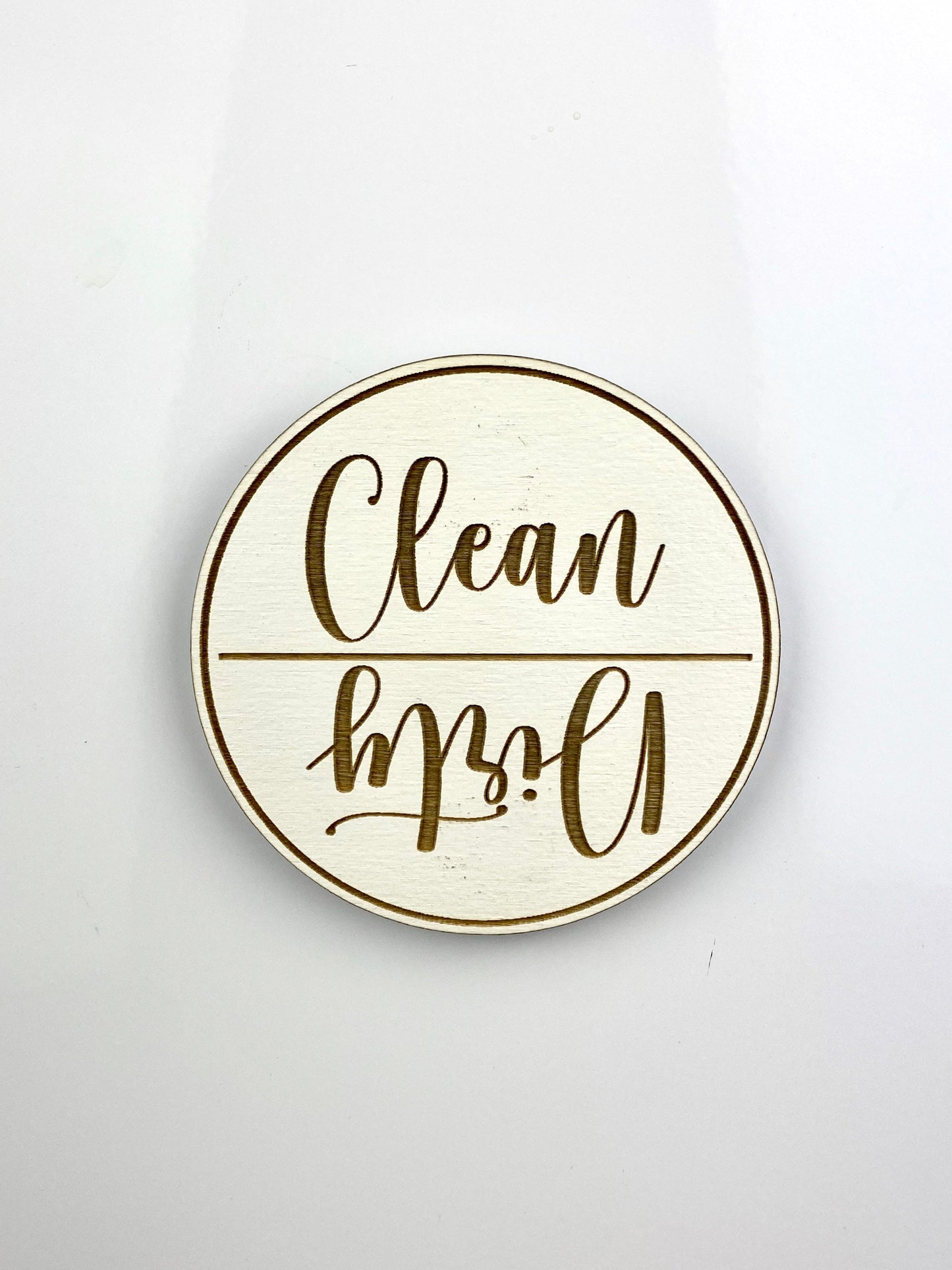 Dirty/Clean Dishwasher Magnet | Script Text | Farmhouse Designs