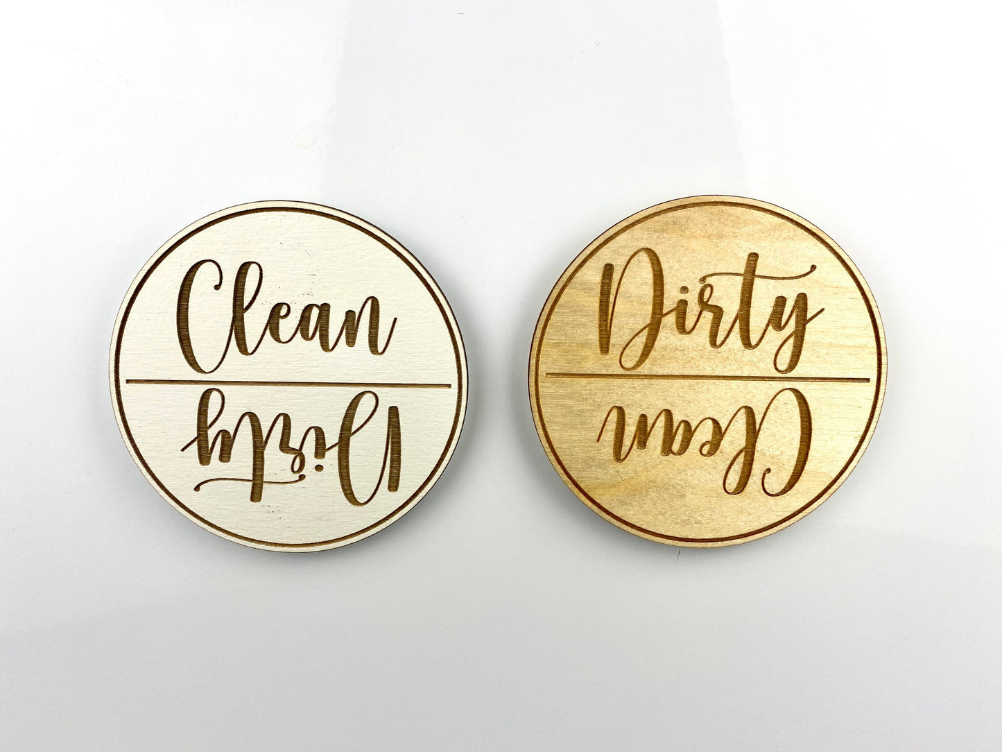 Dirty/Clean Dishwasher Magnet | Script Text | Farmhouse Designs