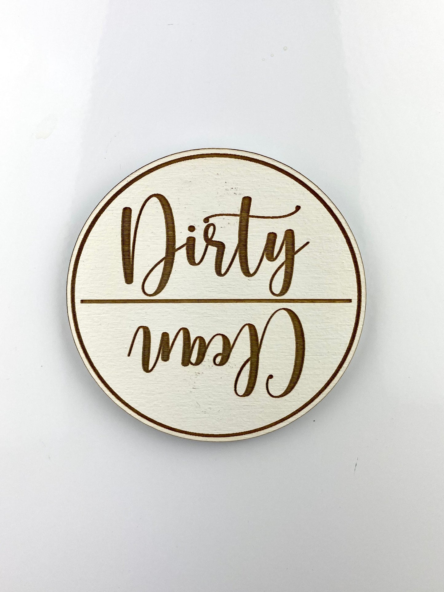 Dirty/Clean Dishwasher Magnet | Script Text | Farmhouse Designs