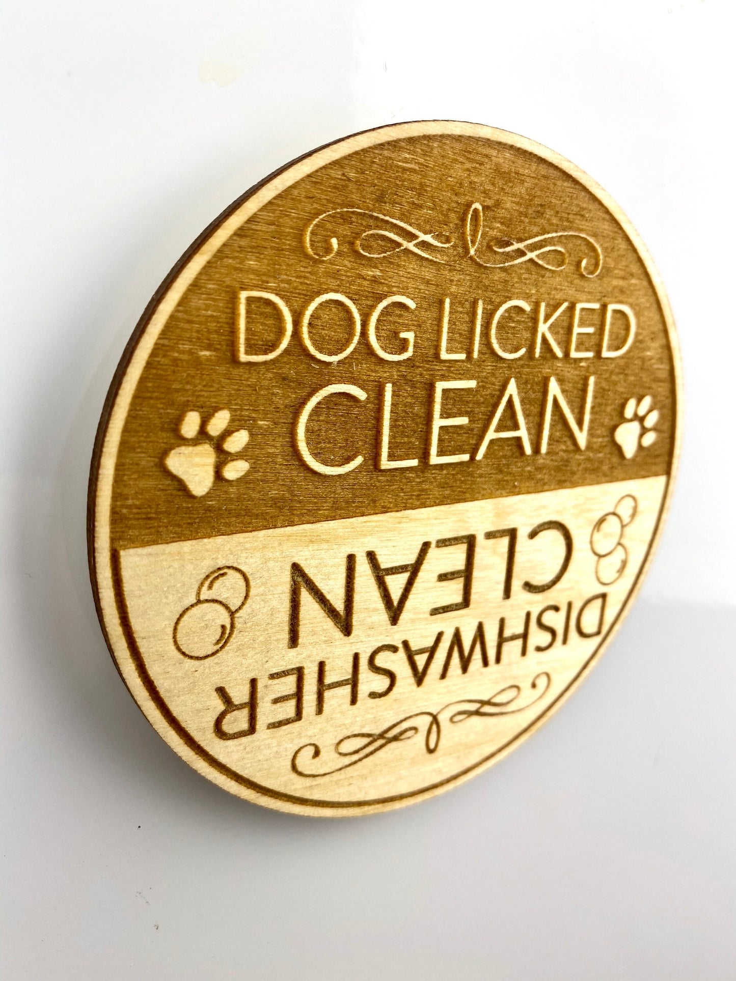 Dirty/Clean Dishwasher Magnets | Funny Dog Decor | Dog Licked Them Clean