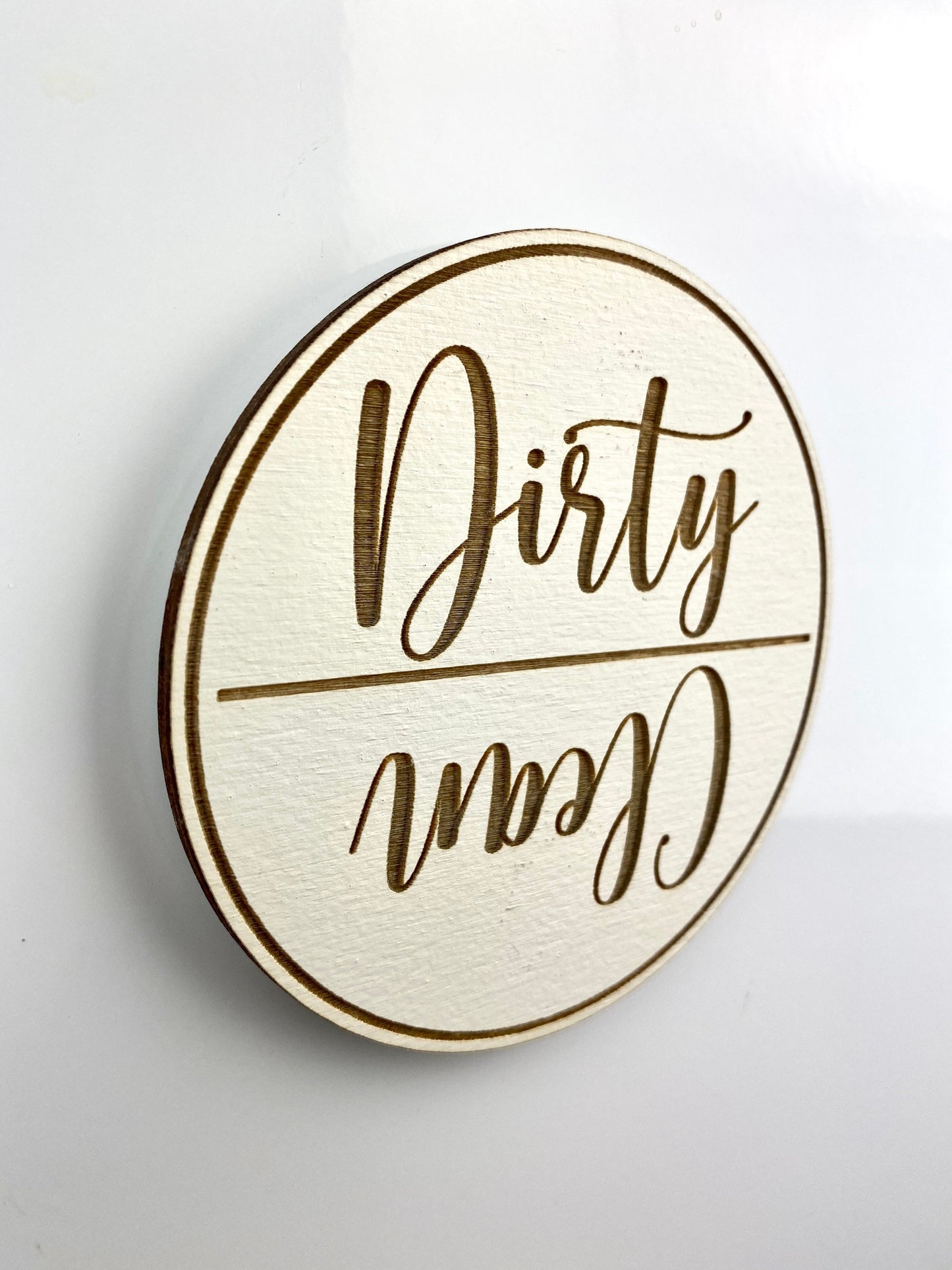 Dirty/Clean Dishwasher Magnet | Script Text | Farmhouse Designs