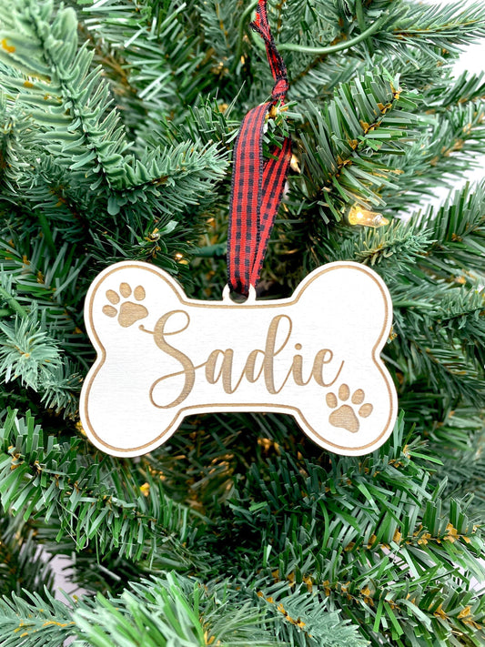 Dog Bone Personalized Ornament | 2023 Ornaments | Bone Ornament | Dog Ornament | Puppy Ornament