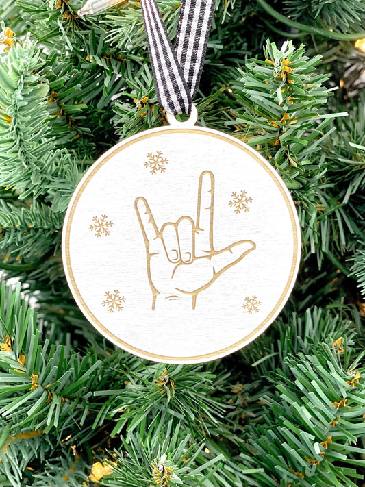 ASL I Love You Ornament | Sign Language Ornament | ASL Ornament | 2023 Ornament