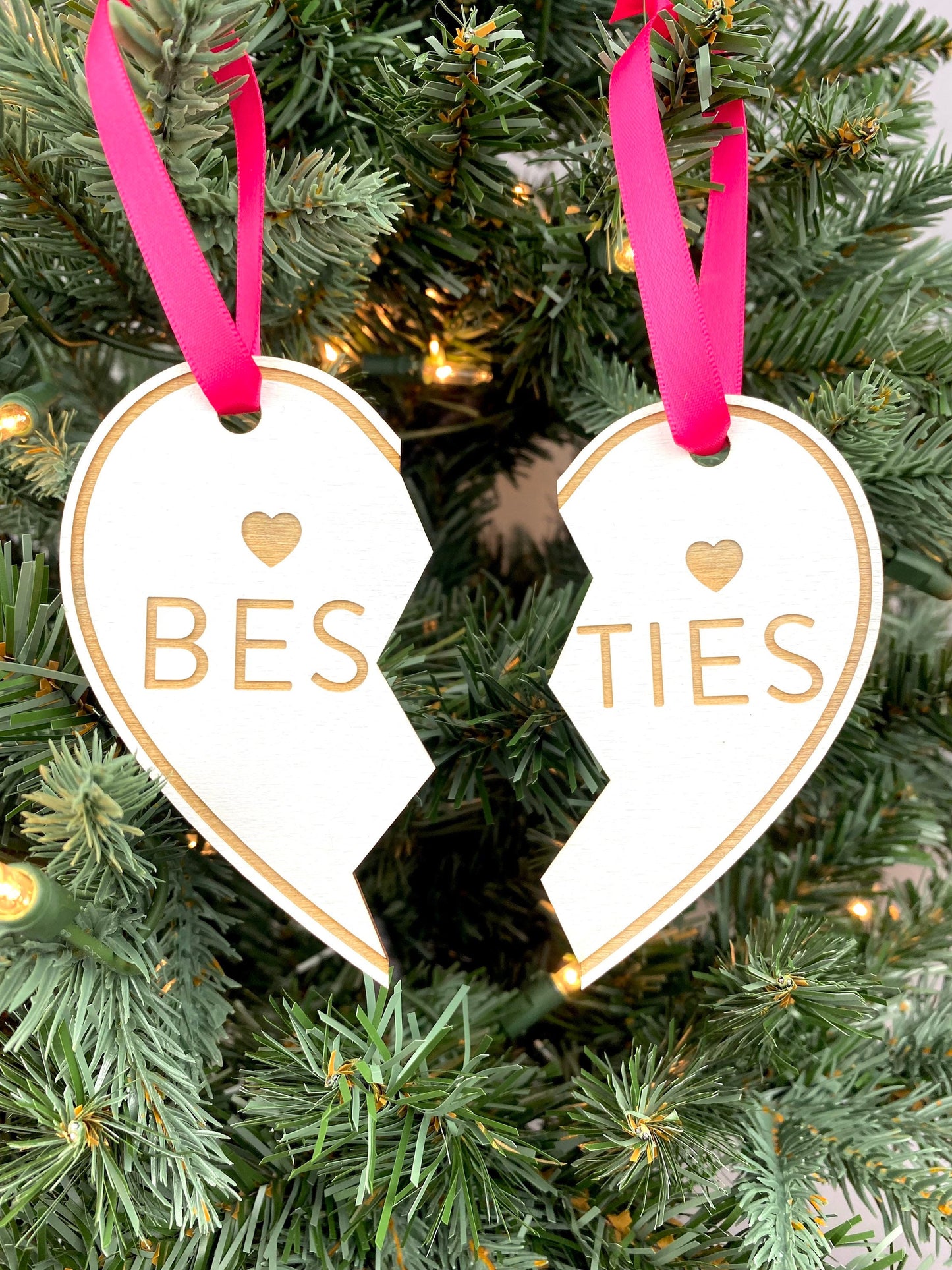 Besties Heart Ornament | Best Friends Ornament | 90s Themed Ornament | 2023 Ornament