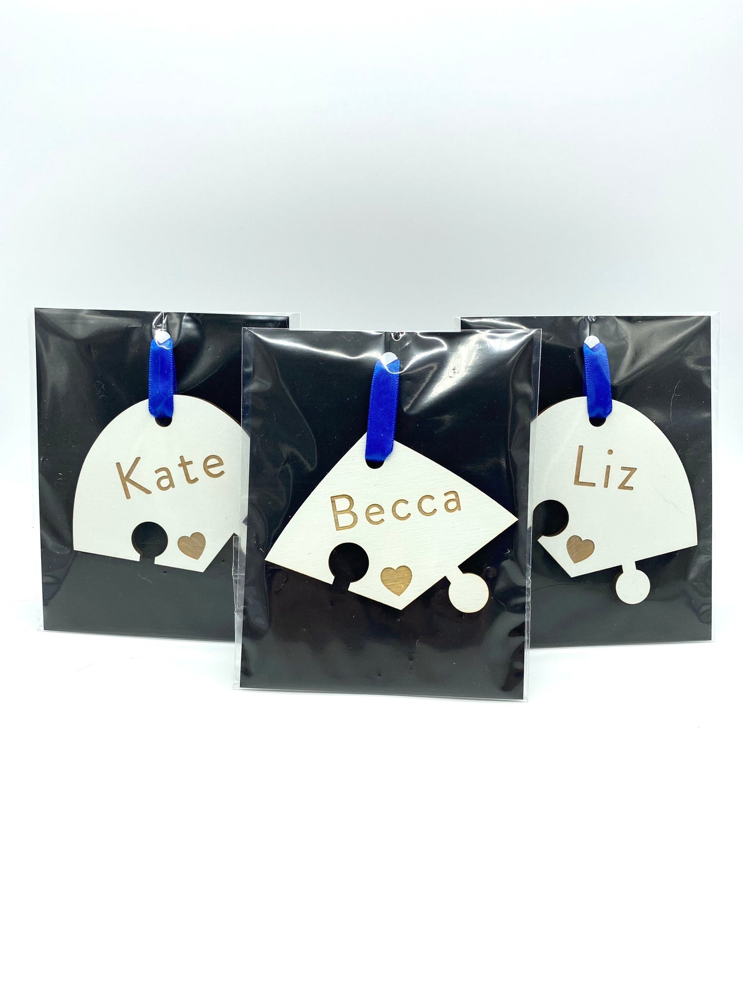 Custom Names Best Friends Heart Ornament | Three Piece Ornament | 90s Themed Ornament | 2024 Ornament