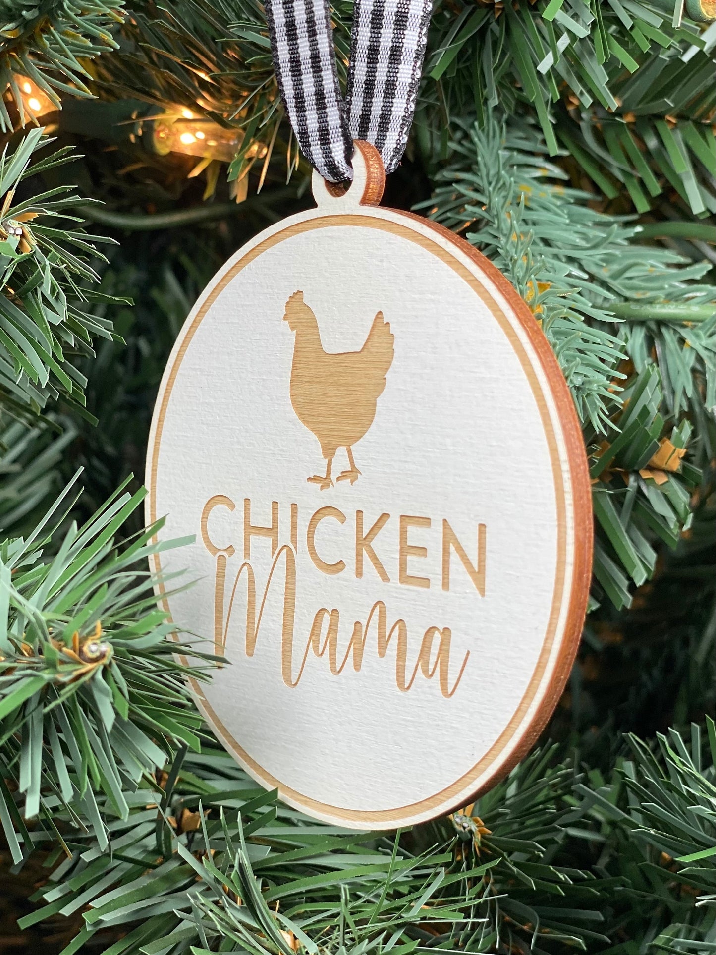 Chicken Mama Ornament | Chicken Ornament | Chicken Coop Ornament | 2024 Ornament | Farm Ornament